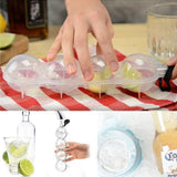 2X Large Ice Ball Maker Cube Tray Big Silicone Mold Sphere Whiskey Round Mould