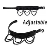 PU Leather Collar Necklace Lock Chain Necklace for Women Fashion Neck Sleeve