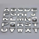 A-Z Alphabet Letters Car Sticker Self Adhesive Auto Badge Emblem 3D Chrome Good - B