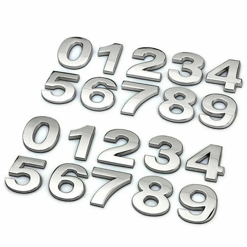 A-Z Alphabet Letters Car Sticker Self Adhesive Auto Badge Emblem 3D Chrome Good - B