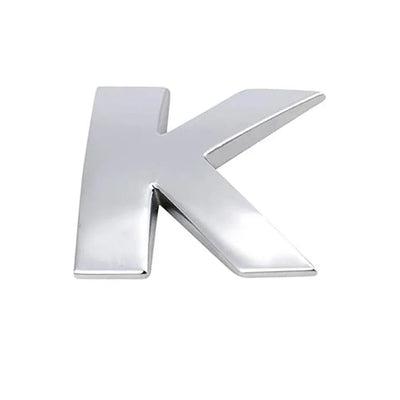 A-Z Alphabet Letters Car Sticker Self Adhesive Auto Badge Emblem 3D Chrome Good - K