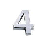 A-Z Alphabet Letters Car Sticker Self Adhesive Auto Badge Emblem 3D Chrome Good - Number 4