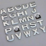 A-Z Alphabet Letters Car Sticker Self Adhesive Auto Badge Emblem 3D Chrome Good - Number 4