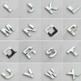 A-Z Alphabet Letters Car Sticker Self Adhesive Auto Badge Emblem 3D Chrome Good - Number 8