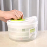 Large Salad Spinner 3L Vegetable Washer Dryer Bowl for Lettuce Spinach Broccoli