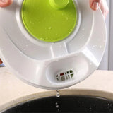 Large Salad Spinner 3L Vegetable Washer Dryer Bowl for Lettuce Spinach Broccoli
