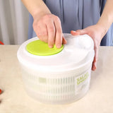 Large Salad Spinner 3L Vegetable Washer Dryer Bowl for Lettuce Spinach Broccoli