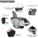 Pet Life Jacket Dog Swim Vest Outdoor Water Gear for Summer Swimming Activities - Pink L
