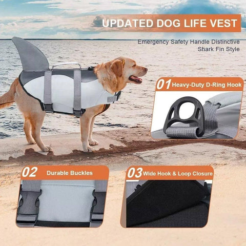 Pet Life Jacket Dog Swim Vest Outdoor Water Gear for Summer Swimming Activities - Pink L