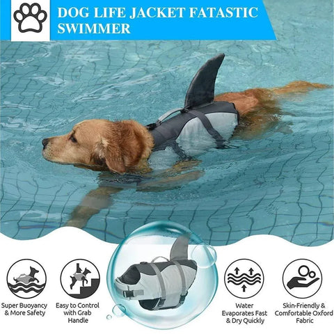 Pet Life Jacket Dog Swim Vest Outdoor Water Gear for Summer Swimming Activities - Pink L