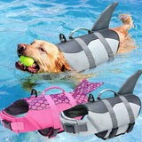 Pet Life Jacket Dog Swim Vest Outdoor Water Gear for Summer Swimming Activities - Pink L