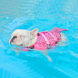 Pet Life Jacket Dog Swim Vest Outdoor Water Gear for Summer Swimming Activities - Pink L