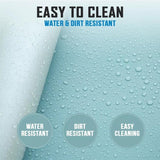 Leather Mouse Pad Gaming Waterproof Desk Mat 25 x 21cm Anti Slip - Light Green