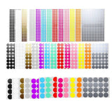 Green Assorted Sizes Colour Sticker Dots Adhesive Round Labels Circular Spot Scrapbook - 50mm*8 Dots