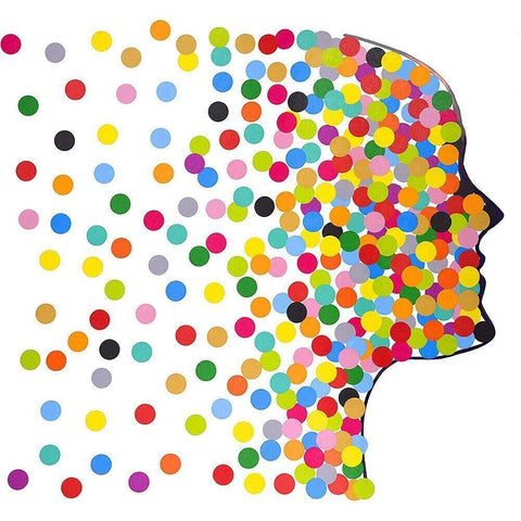 Green Assorted Sizes Colour Sticker Dots Adhesive Round Labels Circular Spot Scrapbook - 50mm*8 Dots