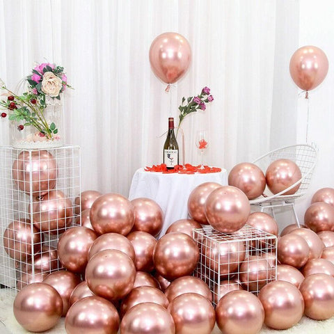 Metallic Latex Balloons 12 Inch Chrome Party Balloons for Birthday Wedding Decoration - Light Purple 50PCS