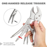 Multi-functional C-type Pliers Strong Manual Grip Round Mouth Clamping Tool - 5inch
