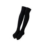 Womens Girls Long Socks Over Knee Thigh High Stockings Hosiery Tights Pantyhose - Black