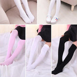 Womens Girls Long Socks Over Knee Thigh High Stockings Hosiery Tights Pantyhose - White