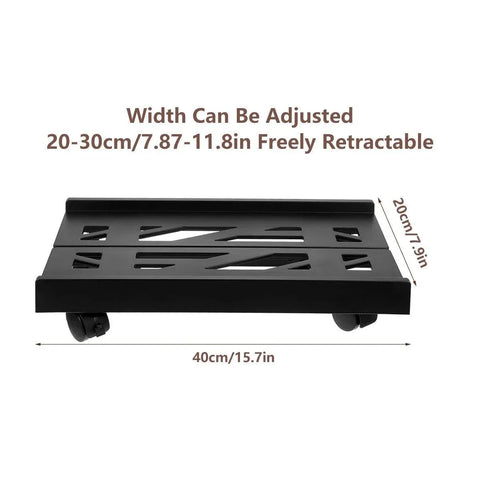 Plastic Computer Case Bracket Retractable Mobile Host Shelf for Under Desk Use
