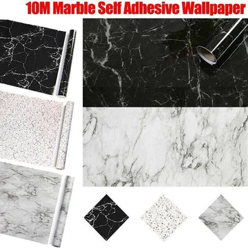 10M Marble Self-Adhesive PVC Wall Sticker Wallpaper Decor - Gravel-C