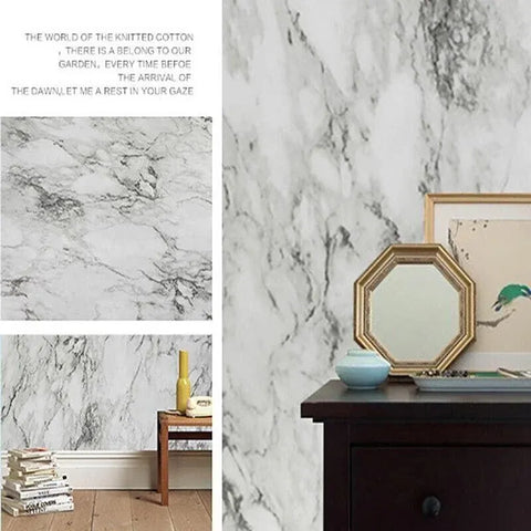 10M Marble Self-Adhesive PVC Wall Sticker Wallpaper Decor - Gravel-C