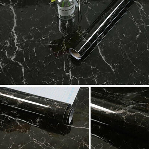 10M Marble Self-Adhesive PVC Wall Sticker Wallpaper Decor - Gravel-C