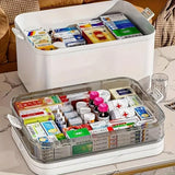 4 Layer Medicine Box Portable Medical Storage Family First Aid Emergency Box
