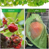 50/100PCS Garden Fruit Protection Net Bags Insect Proof Drawstring Mesh Organza - 50Pcs 17x23cm