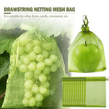 50/100PCS Garden Fruit Protection Net Bags Insect Proof Drawstring Mesh Organza - 50Pcs 17x23cm