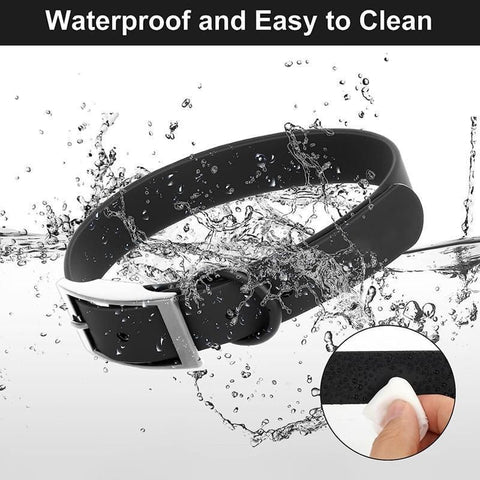 PVC Dog Collar Working Dog Kennels Waterproof Soft Adjustable for Pets M Size - Apricot