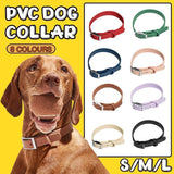 PVC Dog Collar Working Dog Kennels Waterproof Soft Adjustable for Pets M Size - Apricot