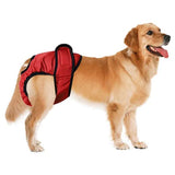 Washable Female Pet Dog Cat Nappy Diaper Physiological Pants Panties Underwear Red - XS