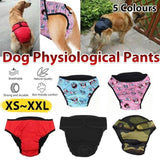 Washable Female Pet Dog Cat Nappy Diaper Physiological Pants Panties Underwear Red - XS