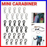 10X Mini Alloy Carabiner Keychain Durable Snap Spring Clip Hook - Silver