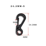 10X Mini Alloy Carabiner Keychain Durable Snap Spring Clip Hook - Silver