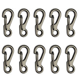 10X Mini Alloy Carabiner Keychain Durable Snap Spring Clip Hook - Silver