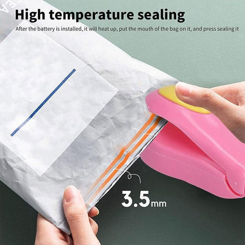 Handheld Mini Heat Sealer Poly Bag Sealing Machine Food Portable Plastic Small - Yellow
