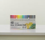 12-120 Watercolor Brush Pen Set Artist Sketch Marker - White-12 Colours