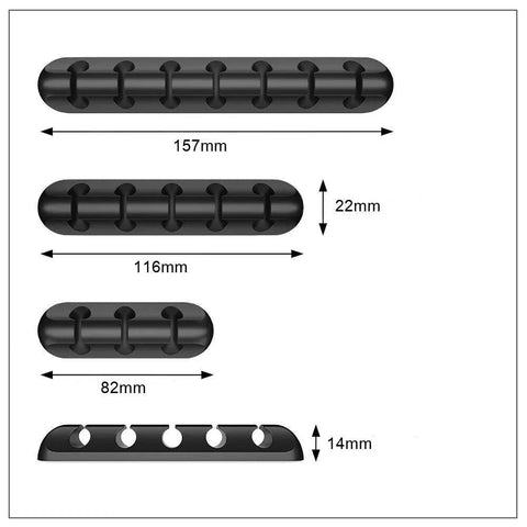 Value Pack Usb Charge Cable Holder Desk Cable Clips Organizer Cord Management - 5 Clips