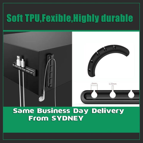 Value Pack Usb Charge Cable Holder Desk Cable Clips Organizer Cord Management - 5 Clips