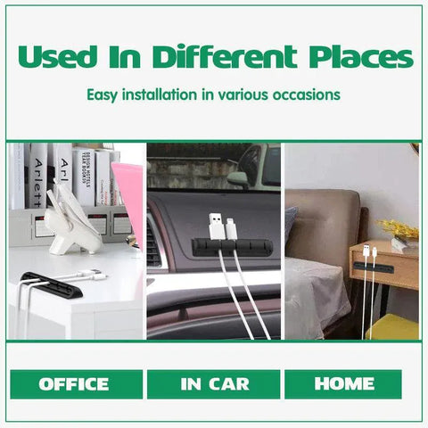 Value Pack Usb Charge Cable Holder Desk Cable Clips Organizer Cord Management - 7 Clips