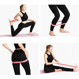 Exercise Resistance Bands Loop Power Strength Training Fitness Yoga Pilates Gym - Rose Red (600*50*0.9MM)