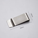 Clip Note Business Card Holder Stainless Steel Mens Wallet Metal - Gold