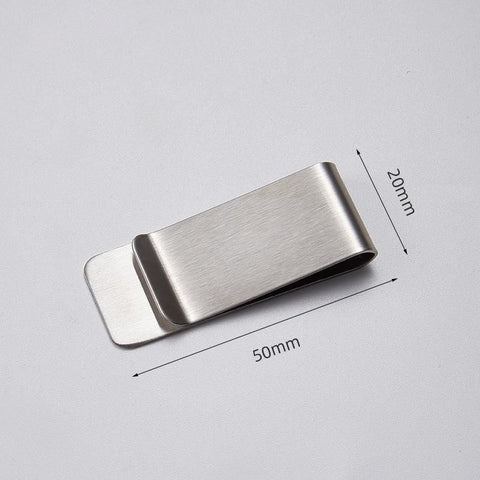 Clip Note Business Card Holder Stainless Steel Mens Wallet Metal - Gold