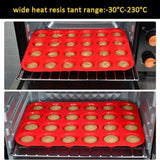 24 Cavity Pan Tray Silicone Mini Cupcake Cookie Baking Mold Au - Red