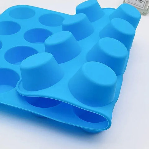 24 Cavity Pan Tray Silicone Mini Cupcake Cookie Baking Mold Au - Red