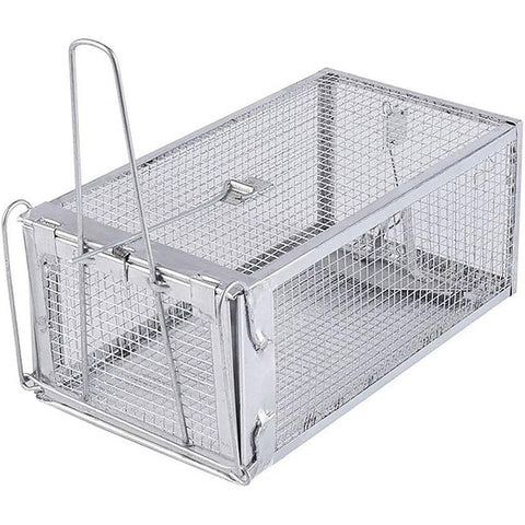 Humane Rat Trap Cage Live 1 Door Animal Catch Pest Rodent Mouse Bait Control Box