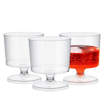 30pcs Clear Hard Plastic Mousse Cake Cup Pudding Ice Cream Dessert Serving Cups