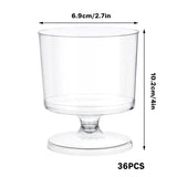 30pcs Clear Hard Plastic Mousse Cake Cup Pudding Ice Cream Dessert Serving Cups